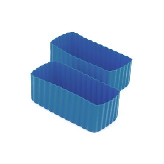 Little Lunch Box Co - Bento Cups Rectangle - Medium Blue