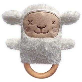 OB Designs Baby Rattle & Teething Ring - Sheep