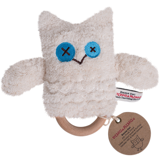 OB Designs Baby Rattle & Teething Ring - Emma Owl