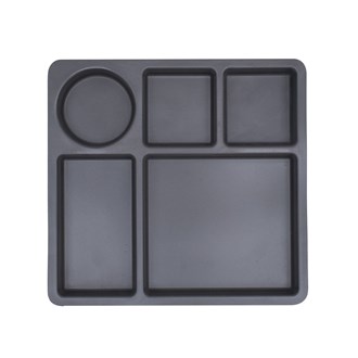 Bobo&Boo Divided Plate - Charcoal Grey