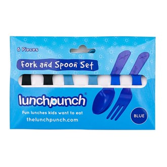 Lunch Punch Fork & Spoon Set - Blue (Set of 3)